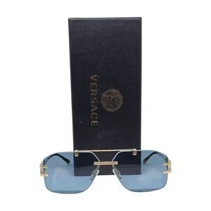 Versace Blue and Gold Sunglasses